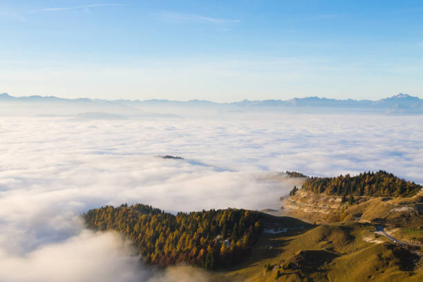 istock Carpet of clouds from mountain top 859833108