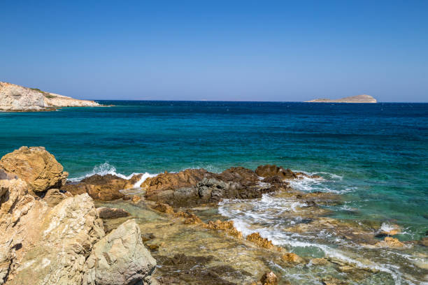 istock Coast of a greek island 859834192