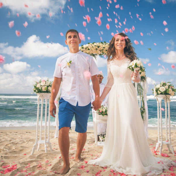 istock wedding couple just married 859838050