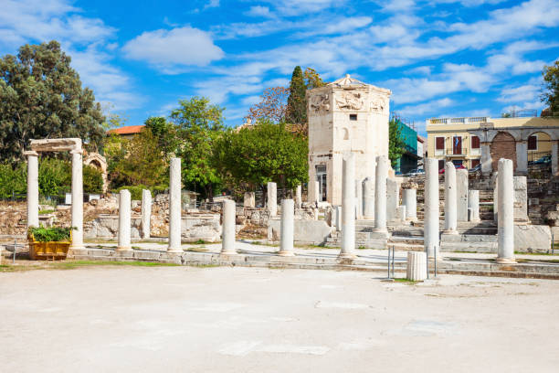 Roman Agora at Athens The Roman Agora at Athens is located to the north of the Acropolis and to the east of the Ancient Agora. nike air photos stock pictures, royalty-free photos & images