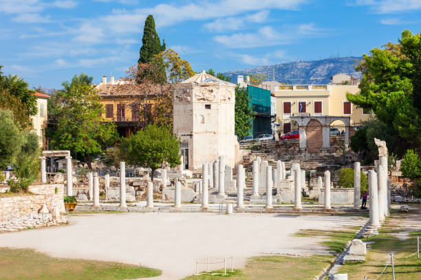 Roman Agora at Athens The Roman Agora at Athens is located to the north of the Acropolis and to the east of the Ancient Agora. nike air photos stock pictures, royalty-free photos & images