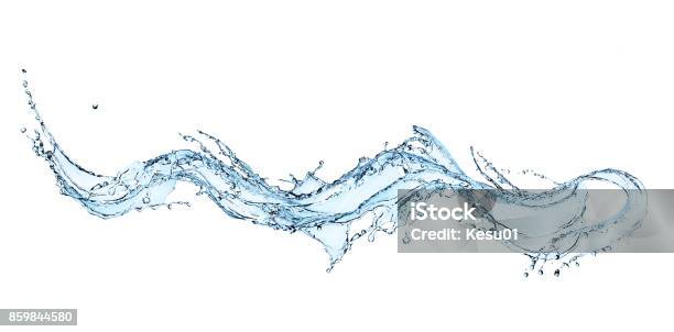 Foto de Respingos De Água Azul e mais fotos de stock de Água - Água, Borrifo, Esparramar líquido