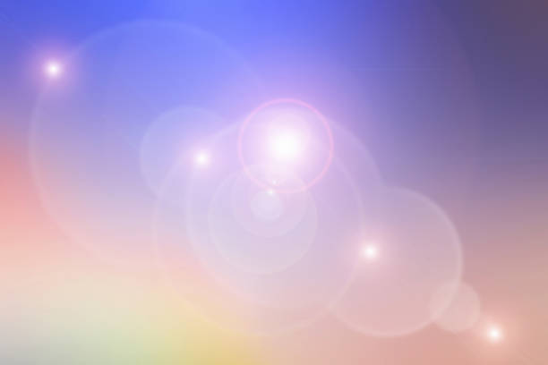 abstract colorful bokeh background. space and lens flare - soft pink flash imagens e fotografias de stock