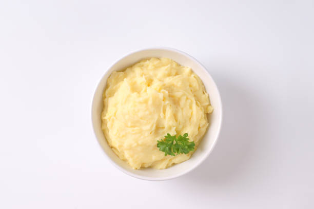 tazón de puré de papas - mashed potatos fotografías e imágenes de stock