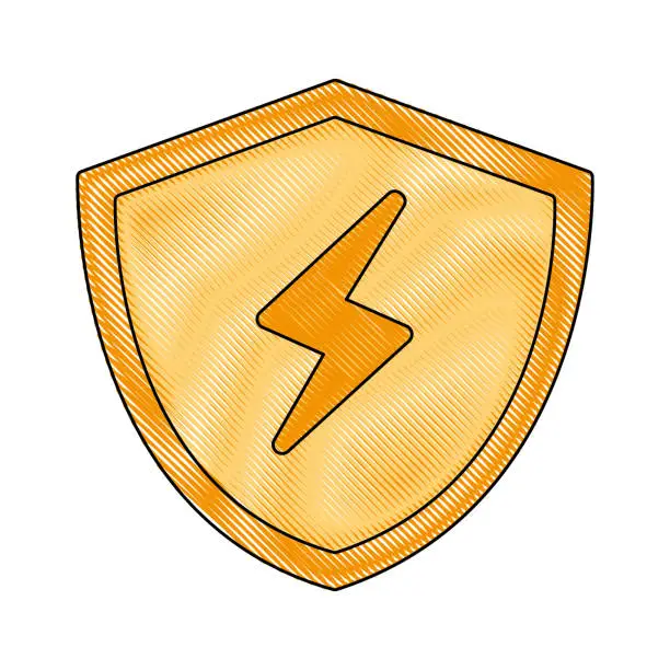 Vector illustration of shield icon image