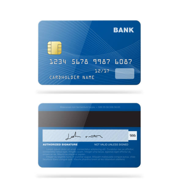istock Set of credit cards isolated on white background. 859870334