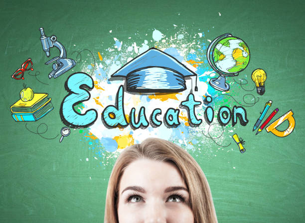 istock Blonde woman s head, education sketch 859874978