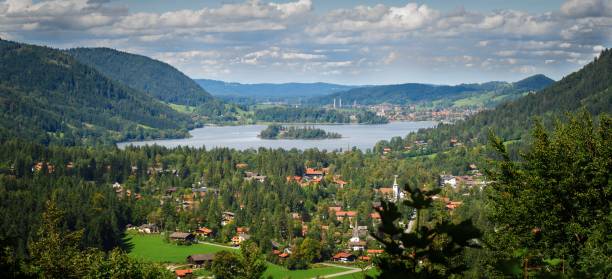 istock a village by the lake 859875836