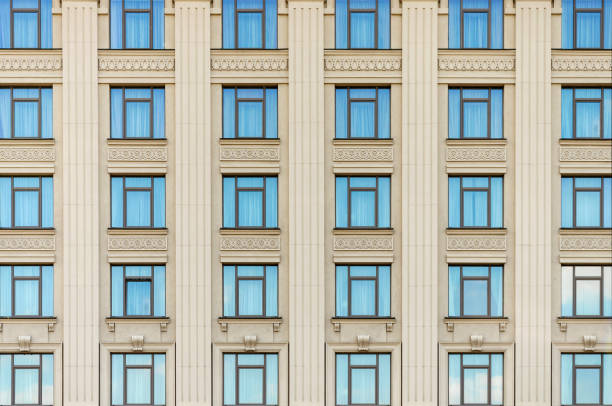 istock wall of a building with windows 859884556