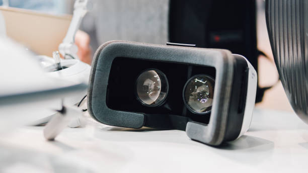 istock virtual vr glasses goggles headset concepts close-up.  Virtual Reality Glasses 859888022