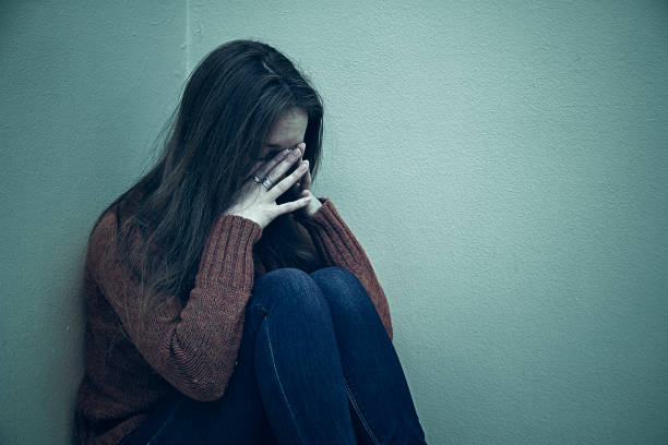 istock Lonely sad woman deep in thoughts 859890264