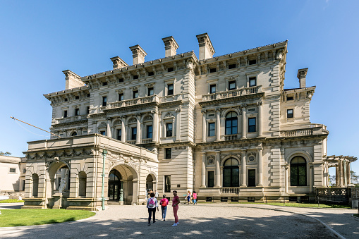 Newport: the breakers is an old Newport Vanderbilt Mansion  located on Ochre Point Avenue.  Open to public for entrance fee but still run by private owner.