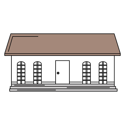 beautiful house building isolated icon vector illustration design