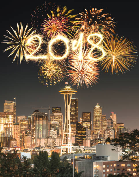 istock seattle skyline for the new year's eve 859913530