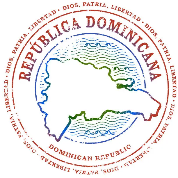 Vector illustration of Dominican Republic Travel Stamp