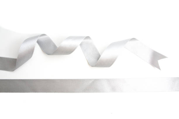 istock silver ribbon bow in bright silver white grey color isolated on white background 859917140