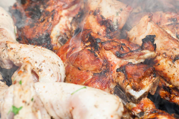 cooking meat Photo
