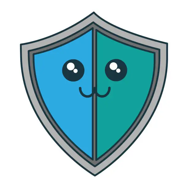 Vector illustration of shield icon image