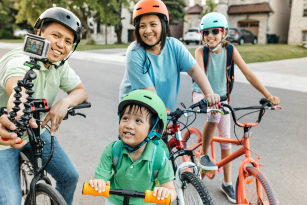 istock Smiling for family video 859934098