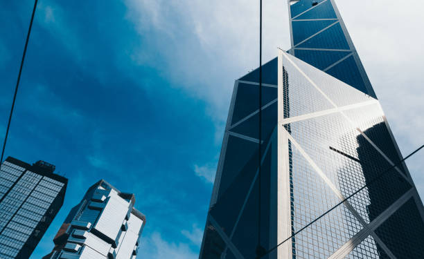 istock Modern office building detail, glass surface 859934716