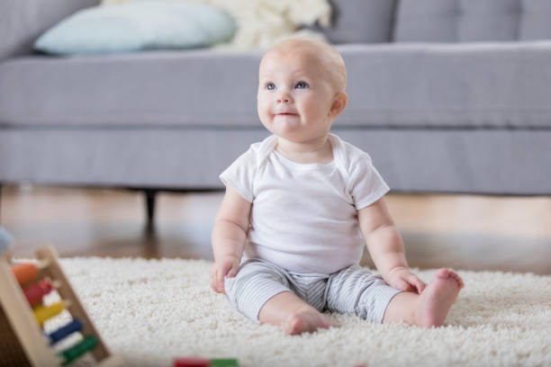 istock Adorable baby girl 859936616