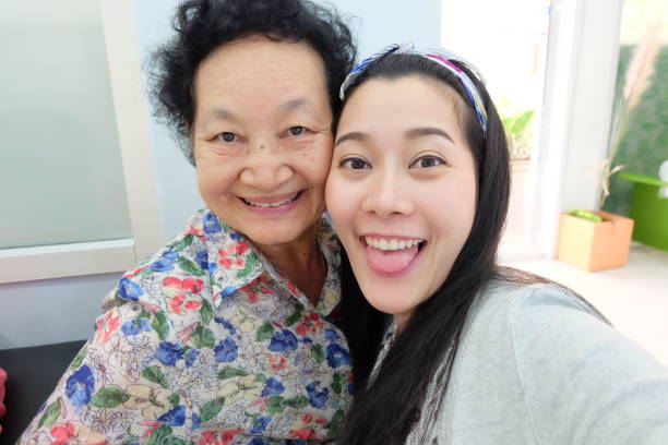istock Selfie Senior woman with daughter 859944224