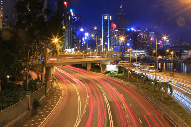 istock Gloucester Road,  part of causeway bay night 859948460