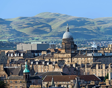 Edinburgh skyline with dome of Old College, University of Edinburgh