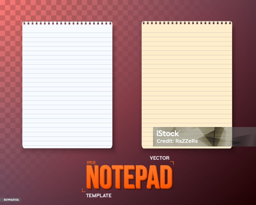 Formato Notebook Photorealistic Paper Notebook Template Stock Illustration - Download ...