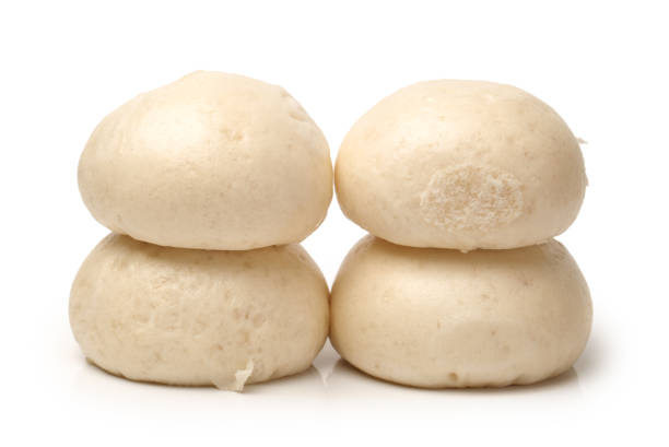 istock Mantou Chinese steamed buns on white background 859975060