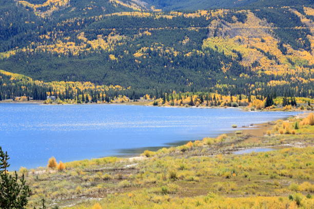 istock Autumn: Golden trees around twin lakes, Colorado 859975678