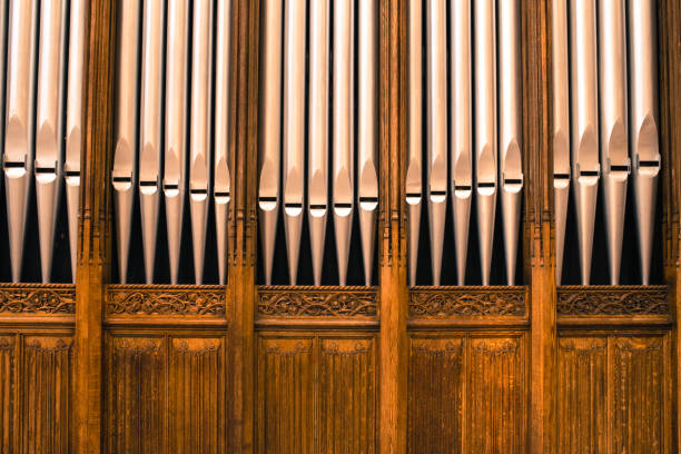 Organ pipes stock photo