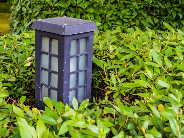 istock Pole lamp in garden,lamp style . 859980858