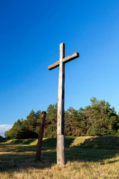 istock wooden crosses, religion 859986414