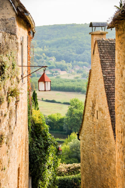 view of  Dordogne river in Aquitaine and so called, perigord noir, from the village of Beynac et Cazenac, France