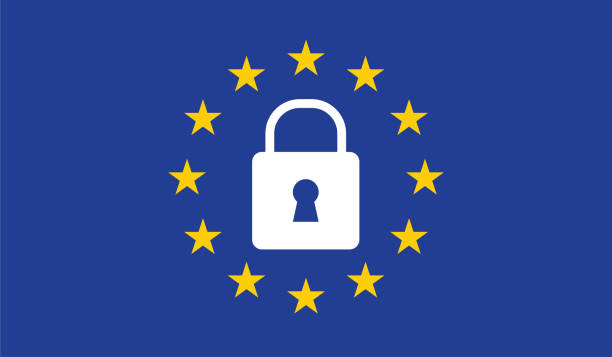 illustrazioni stock, clip art, cartoni animati e icone di tendenza di lucchetto del regolamento generale sulla protezione dei dati (gdpr) - backgrounds business text key