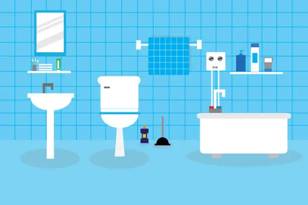 Vector illustration of bathroom