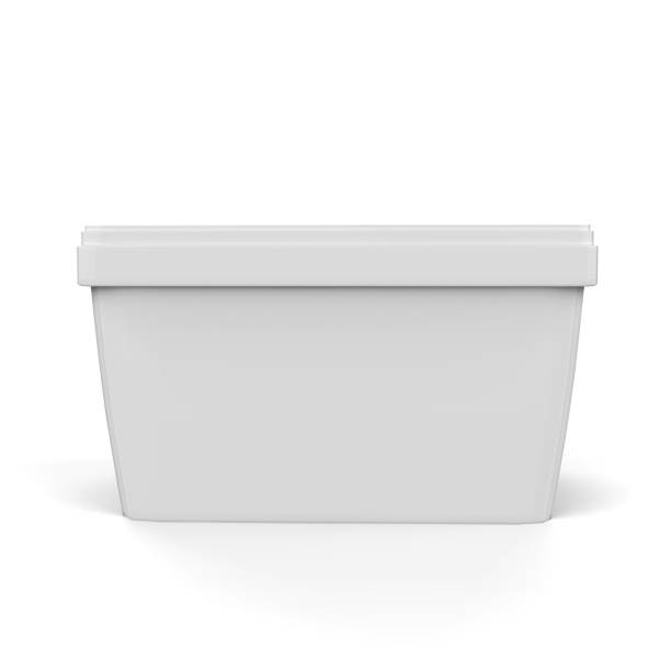 Ice Cream Container Mock-Up Ice Cream, Box - Container, Template, Cream, Meal polystyrene box stock pictures, royalty-free photos & images