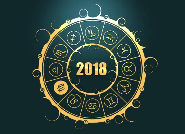 istock Astrology symbols in circle. Maiden sign 860004086