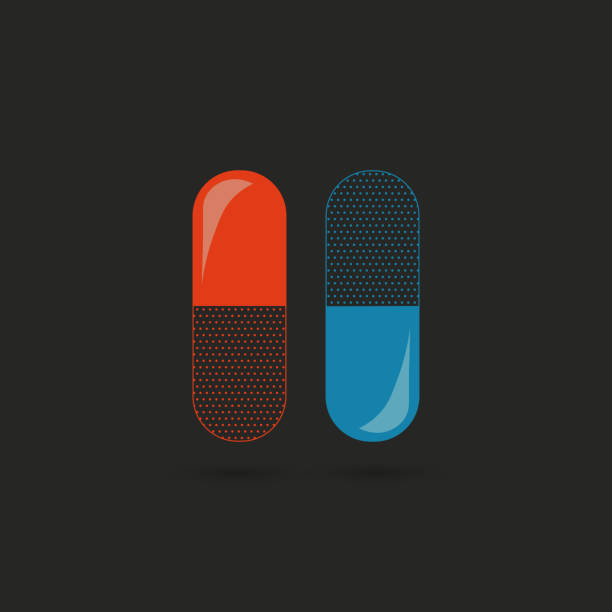 pigułki kapsułki i leki zestaw pharmacy medicine, health care concept. ilustracja wektorowa - red pills stock illustrations