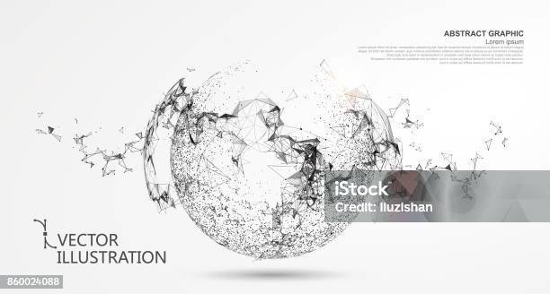 Abstract Sphere Internet Connection Stock Illustration - Download Image Now - Globe - Navigational Equipment, Low-Poly-Modelling, Planet Earth