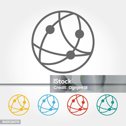 istock Global Communications Single Icon Vector Illustration 860026010