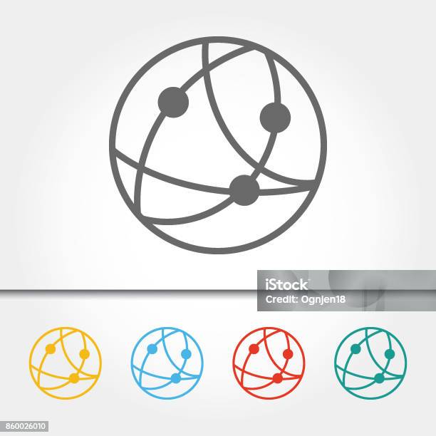 Global Communications Single Icon Vector Illustration Stock Illustration - Download Image Now