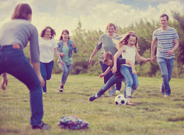 istock Friendly and glad family scoring goals 860037896