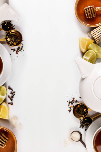 istock Top view of healthy tea additions 860048918