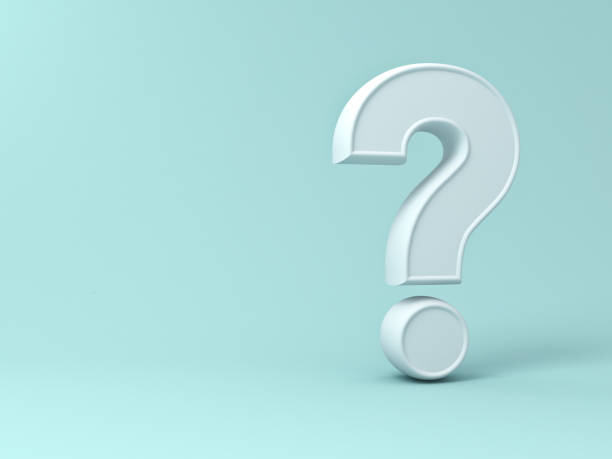 istock Question mark on green pastel color background with shadow and blank space . 3D rendering 860048958