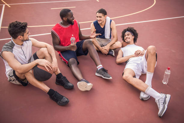 istock Guys playing basketball 860056396