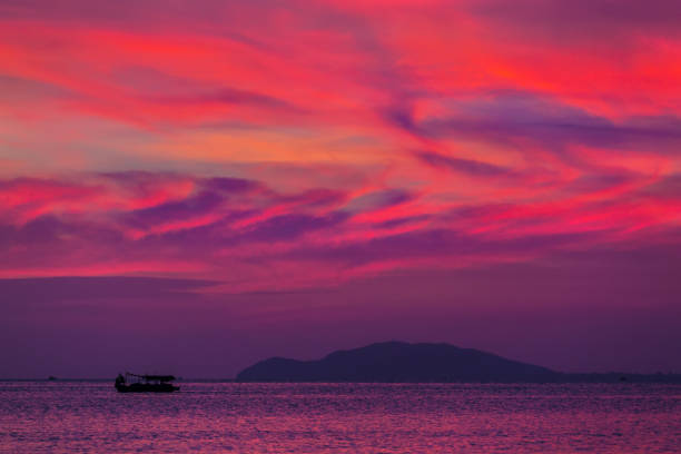 istock Purple sunset in Sanya, Hainan, China. 860057230