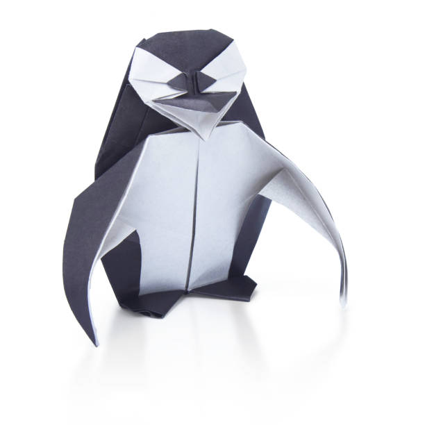 istock Penguin origami paper 860057682