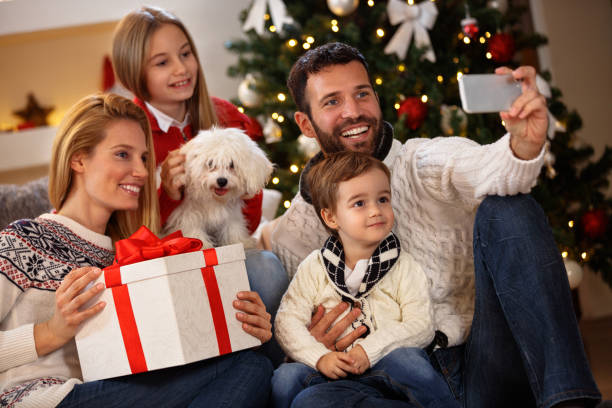 istock Family taking selfie for Christmas 860060518